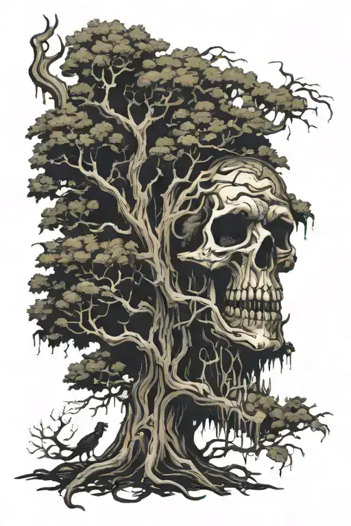 poison tree tattoo design idea