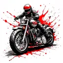 cancer survivor, firefighter, motorcycle tattoo design idea