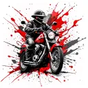 cancer survivor, firefighter, motorcycle tattoo design idea