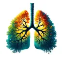 lungs shaped like trees tattoo design idea