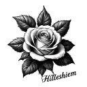 I want a rose and my last name "Hilleshiem" as apart of the stem tattoo design idea