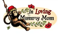 in loving memory of mom tattoo with a monkey swinging tattoo design idea