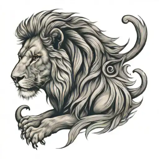 Israel, lion tattoo design idea
