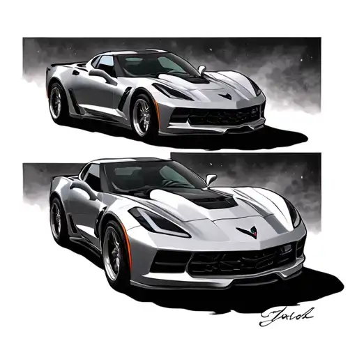 Corvette tattoo design idea