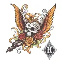 behold a son tattoo design idea