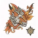 behold a son tattoo design idea