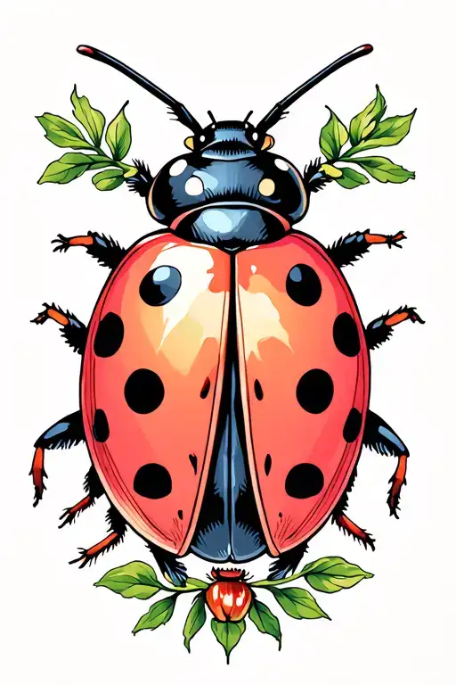 ladybug tattoo design idea