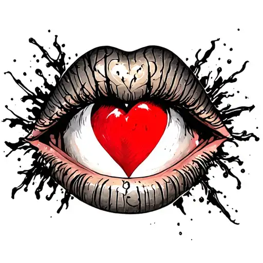 love and hate tattoo design idea