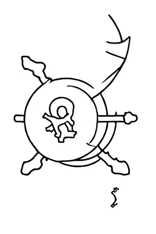pirate coin tattoo design idea