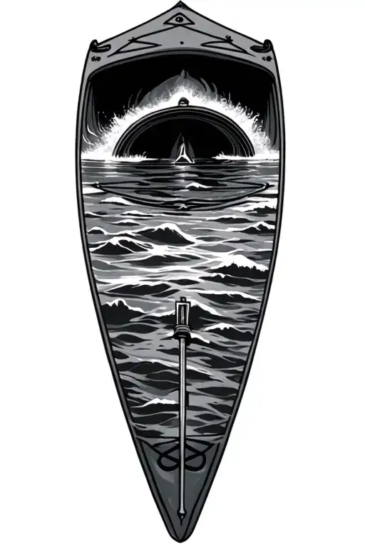 Kayak tattoo design idea