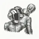 daft punk tattoo design idea
