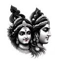 Shiva Krishna tattoo design idea
