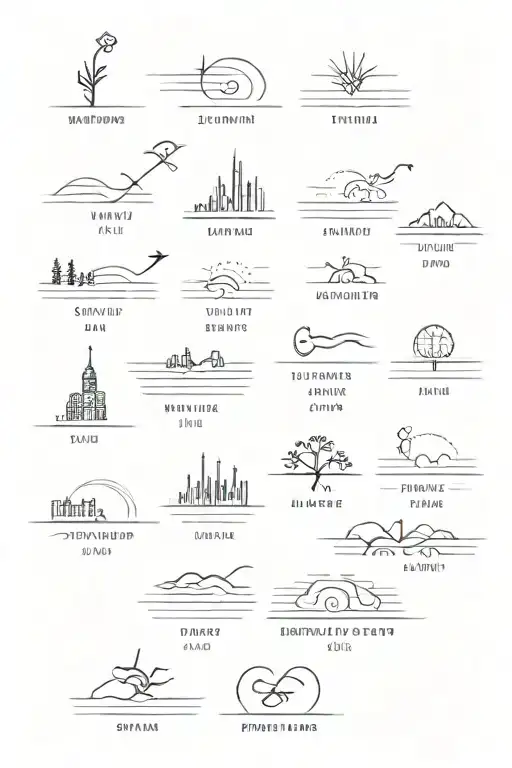 list of memorable dates arranged tattoo design idea