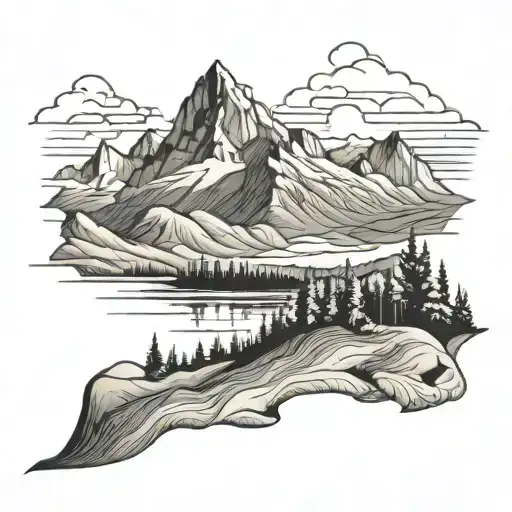 mount crested butte tattoo design idea