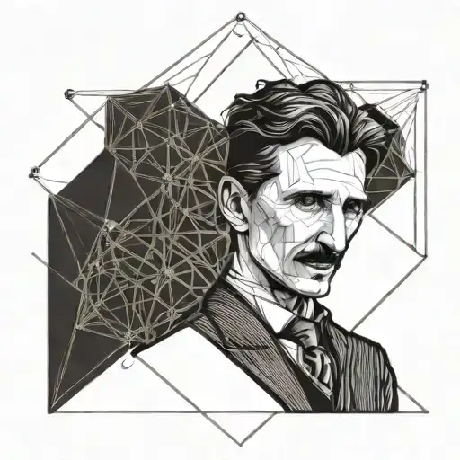 3,6,9 Nikola Tesla tattoo design idea