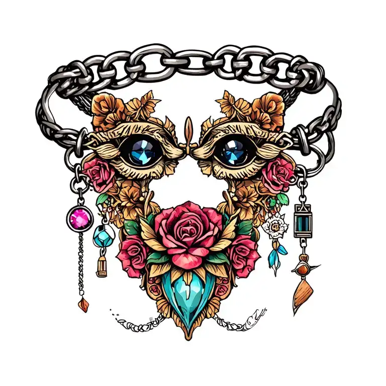 Charm Bracelet tattoo design idea