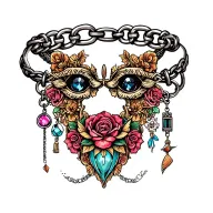 Charm Bracelet tattoo design idea