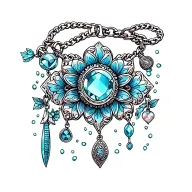 Charm Bracelet tattoo design idea