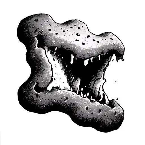 Biscuit with a Bite taken out tattoo design idea