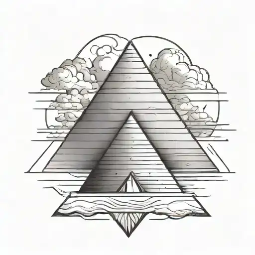 Pyramid tattoo design idea