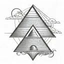 Pyramid tattoo design idea