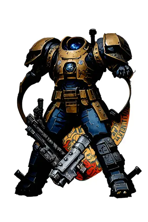 warhammer 40k space marine tattoo design idea