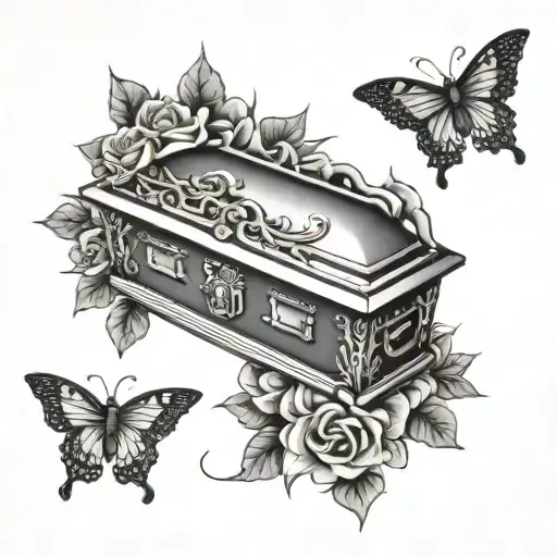 coffin,brat tattoo design idea