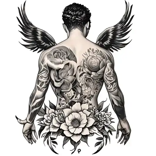 strength and new beginnings back tattoo tattoo design idea