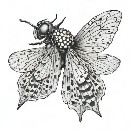 cicada wing tattoo design idea
