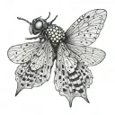 cicada wing tattoo design idea