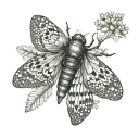 cicada wing tattoo design idea