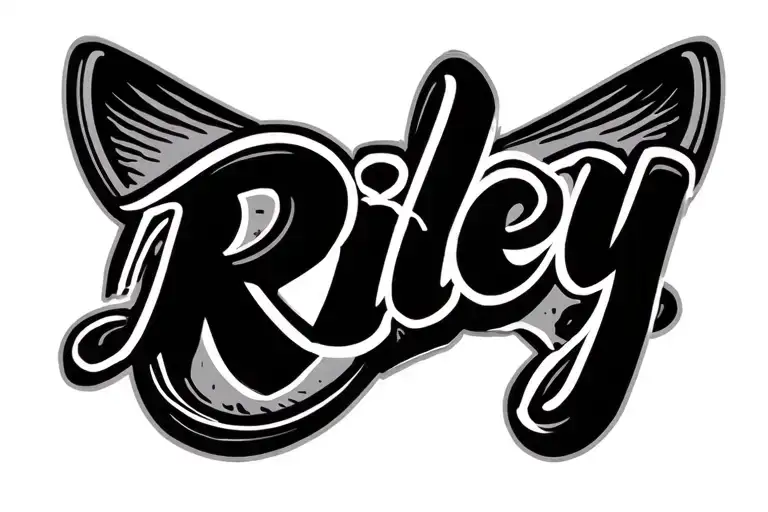 "Riley " infinity circle with flat lining heartbeat  tattoo design idea
