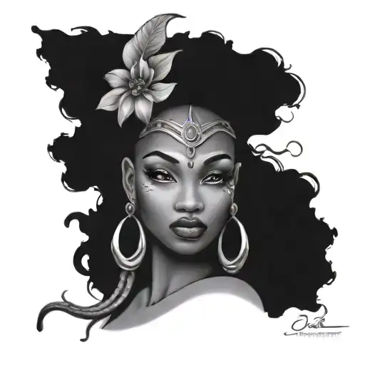 Oshun tattoo design idea