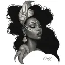 Oshun tattoo design idea