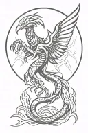 scorpion eagle phoenix coming tattoo design idea