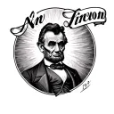 name Lincoln tattoo design idea