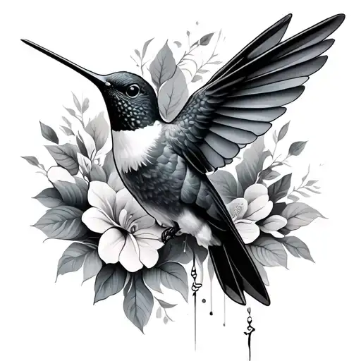 Hummingbird Infinity tattoo design idea