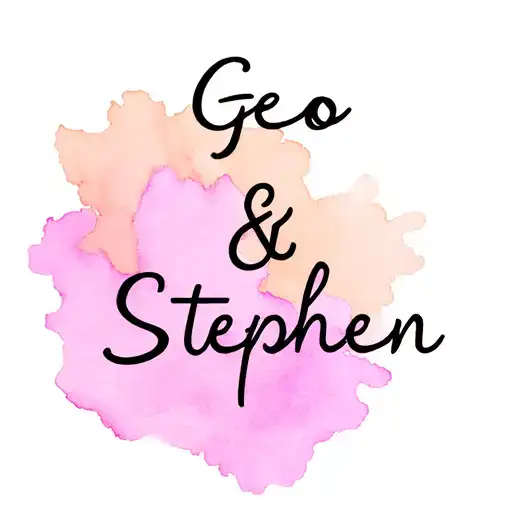 "Geo & Stephen" my children names tattoo design idea