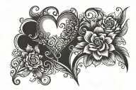 Wrist tattoo. Simple, elegant, playful an loving. Add my children's initials on both sides of a delicate heart. In Cursi tattoo design idea