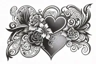 Wrist tattoo. Simple, elegant, playful an loving. Add my children's initials on both sides of a delicate heart. In Cursi tattoo design idea
