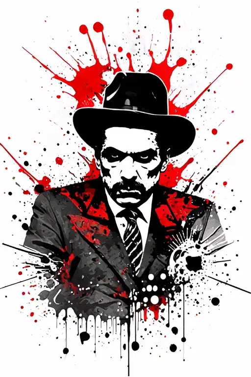 mafia boss tattoo design idea