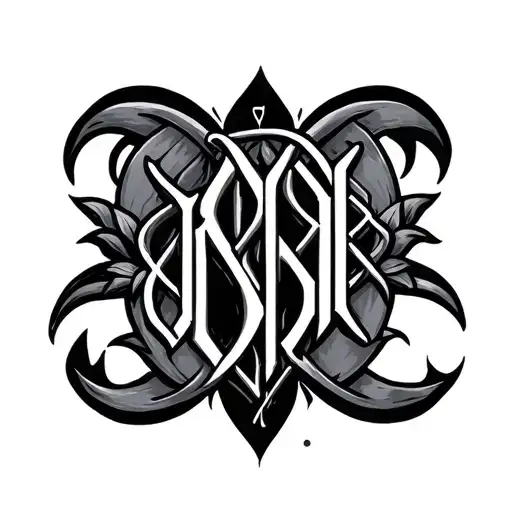 Two Word Ambigram Generator tattoo design idea