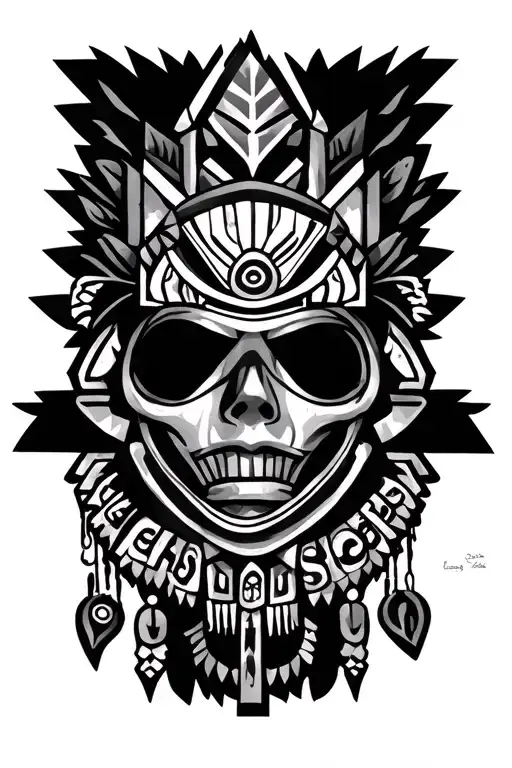 "Elias Sofia Jacob" Aztec symbols tattoo design idea