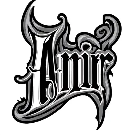 amir name tattoo tattoo design idea