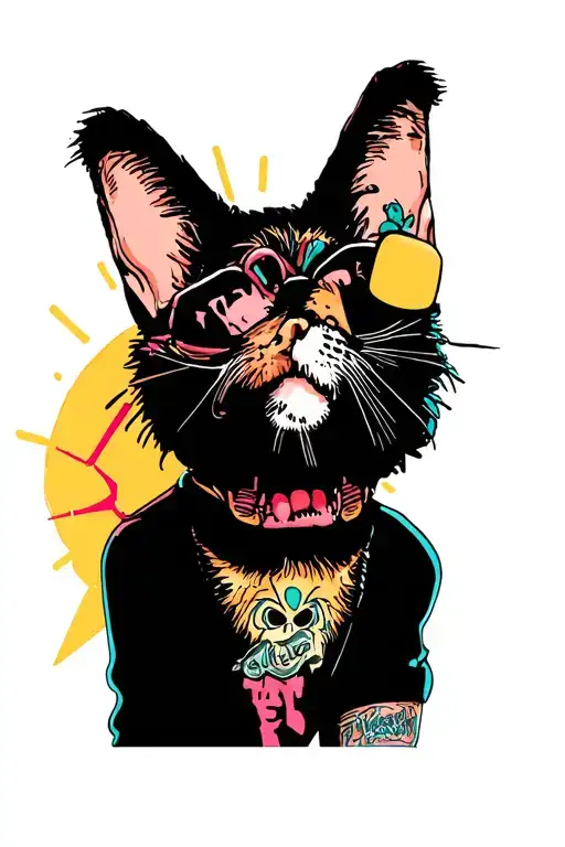 Funny Meme inspired collage tattoo design idea