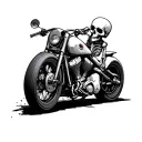 Skeleton Motorcycle tattoo design idea