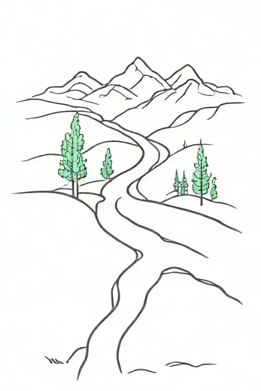 Road Not Taken tattoo design idea