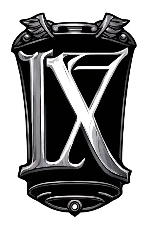 Roman Numeral 17 tattoo design idea