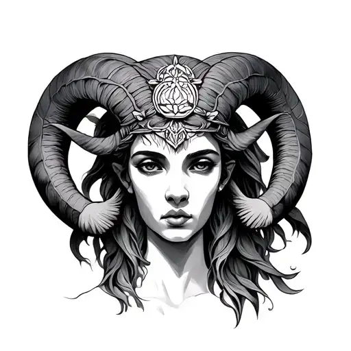 Libra Aries tattoo design idea