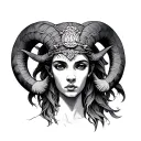 Libra Aries tattoo design idea